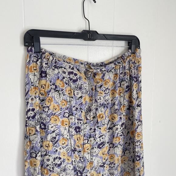 Vintage 70s Floral Maxi Skirt M Cotton Blend Boho Fairy Coquette Romantic NWT - Picture 3 of 8